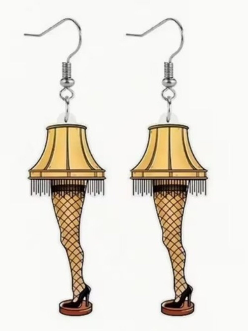 Leg Lamp Earrings Christmas Acrylic Dangle Earrings Holiday Movie New